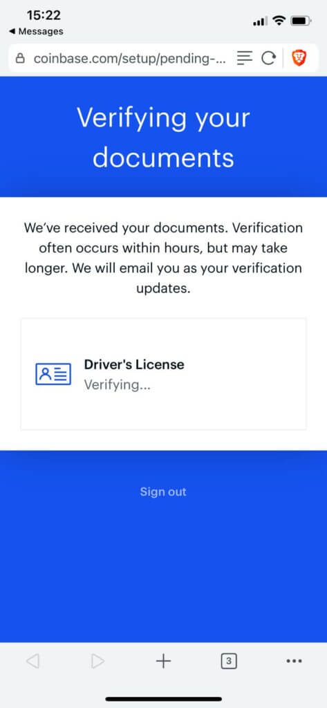coinbase are now verifying your documents