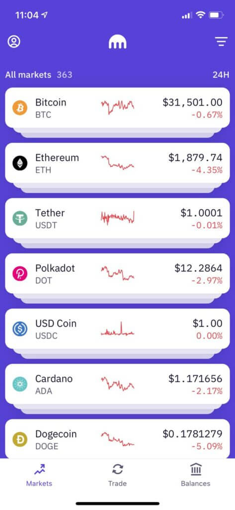 crypto assets on kraken pro