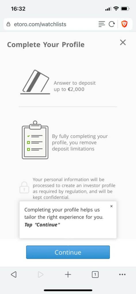you should also verify your account, which improves limits on the etoro platform