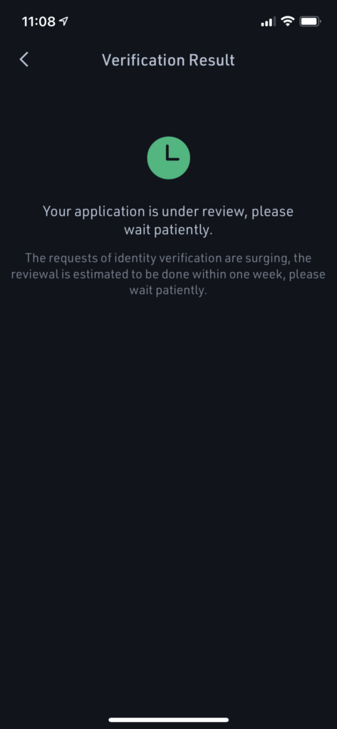 Pending verification at KuCoin